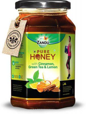 ZANDU Pure Honey with Cinnamon, Green Tea and Lemon  (250 g)
