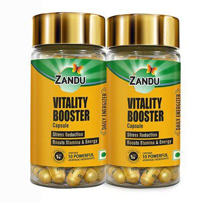 Zandu Vitality Booster Capsule (Pack of 60 Capsules x 2)