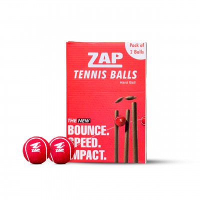 ZAP Supertuff Hard Tennis Cricket Ball (Red, Pack of 2)