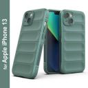 Zapcase Back Cover for Apple iPhone 13  (Green, 3D Case, Silicon, Pack of: 1)...
