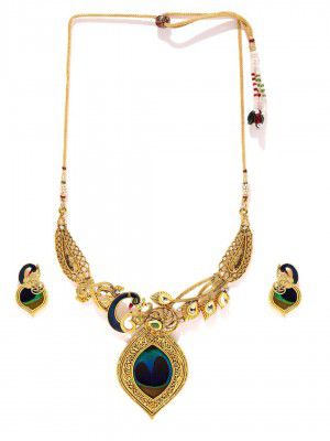 Zaveri Pearls Beautiful Peacock Necklace Set - ZPFK5486