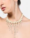 ZAVERI PEARLS Pearl Studded Necklace & Earrings Set - ZPFK10405...