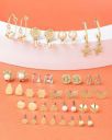 ZAVERI PEARLS Set of 20 Classy Contemporary Studs & Drops Earrings - ZPFK14568...
