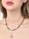 Zaveri PearlsGold-Toned & Yellow Gold-Plated Layered Chain...