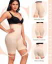 zaxty High-Waisted Tummy Control Shapewear Shorts (Skin Tone, One Size – Fits Waist 30" to 39")...