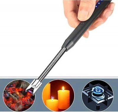 zcxq Windproof Electric Arc Lighter with Safety Lock & 360° (Multicolor, Pack of 1)