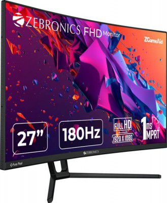 ZEBRONICS (27") Curved Full HD VA Panel with 1500R Curvature, 1 x 3.5mm anti-glare Display Gaming Monitor (ZEB-IGM 103, ZEB-N27B) 