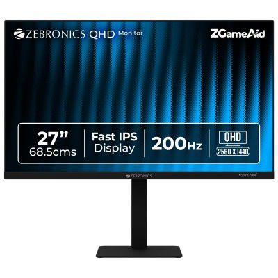 Zebronics 27" QHD Bezel-Less Gaming Monitor, 200Hz Refresh Rate (S27A)
