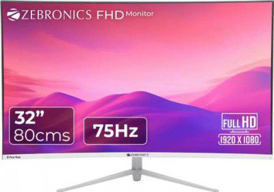 ZEBRONICS 32 inch Curved Full HD VA Panel Wall Mountable Monitor (ZEB -AC32FHD LED) 