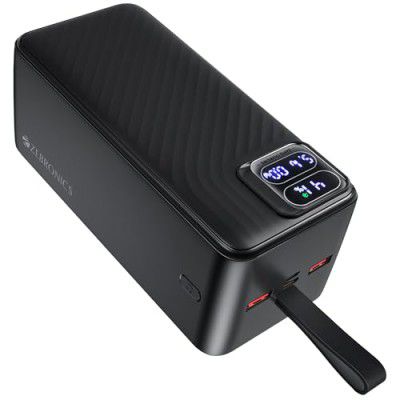 ZEBRONICS 50000 mAh Power Bank | 22.5W Super Fast Charging | EnergiPOD 50R1 (Black)