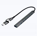 ZEBRONICS 700HB Type C Multiport Adapter with 7 USB Ports, Aluminum Body, Lightweight Design, USB 3.0, Compatible with Laptop | Smartphone | Tablet | PC...
