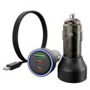 Zebronics 82W Car Charger, Dual Type-C & USB Output, Type-C to Type-C Cable 1m, (CC82)...