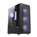 ZEBRONICS APEX Edge Premium Mesh Gaming Cabinet/Case, Full-Tower, Supports E-ATX | ATX | mATX | ITX, AIO Upto 360mm, 4X Inner Glow ARGB Fans, Tempered Glass, USB 3.0, Magnetic Dust Filter...