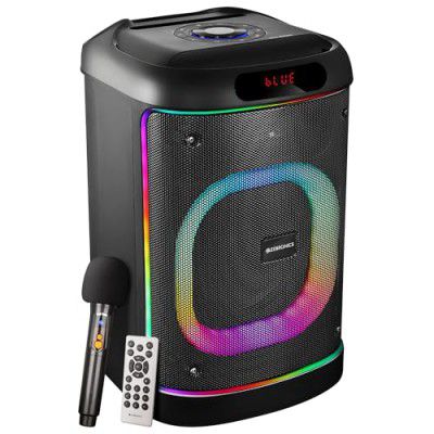 ZEBRONICS BASH Portable Bluetooth Speaker, 60W RMS, 20.32cm, Included Voice Changing Wireless Microphone