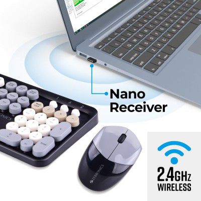 ZEBRONICS Companion 301 2.4GHz Wireless Keyboard & Mouse Combo