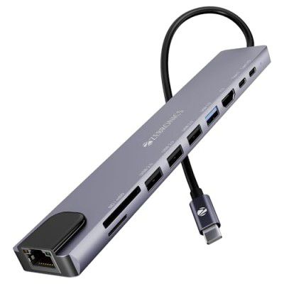 ZEBRONICS CT101, 10 in 1 Multiport HUB, 4K HDMI