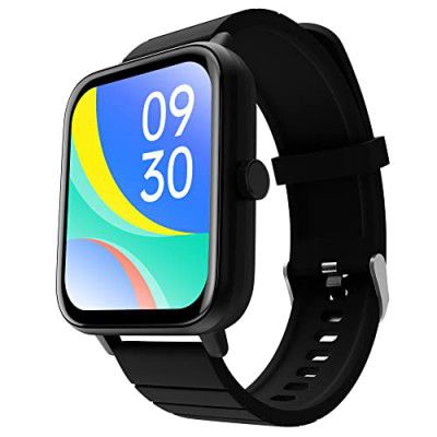 Zebronics DRIP Smart Watch with Bluetooth Calling, 4.3cm (1.69"), 10 built-in & 100+ Watch Faces, 100+ Sport Modes, 4 built-in Games, Voice Assistant, 8 Menu UI, Fitness Health & Sleep Tracker (Bl