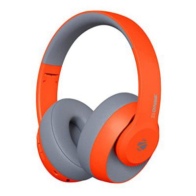ZEBRONICS Dynamic Wireless Over-Ear Headphones (Orange)