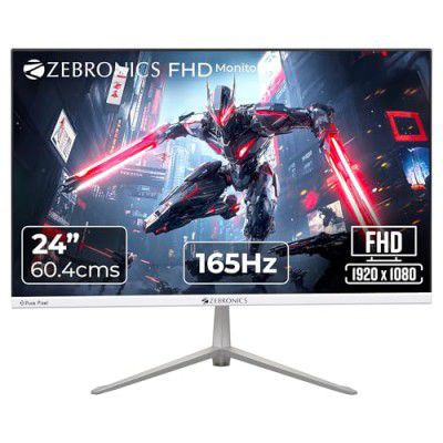 ZEBRONICS EA224 (24") Slim Gaming Monitor, 165Hz, FHD 1920x1080, Built-in Speakers, Metal Stand