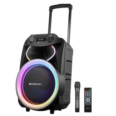 ZEBRONICS GINOX Party Trolley DJ Speaker, 80W, Upto 7h Battery