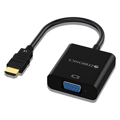 ZEBRONICS HAV01 HDMI to VGA Adapter with Full HD 1080p @ 60Hz Native Resolution