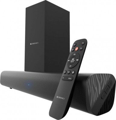 ZEBRONICS Juke Bar 200A, BTv5.1, 11.43cm Subwoofer, HDMI ARC, Wall Mountable 90 W Bluetooth Soundbar (Black, 2.1 Channel)
