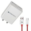 Zebronics-MA203 USB Port,33 watts, Quick Charger, Single Port Adapter (White)...