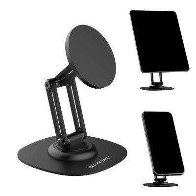Zebronics Magnetic Mobile & Tablet Holder, 360° Rotation, Multi-Angle Adjustable (MS400)