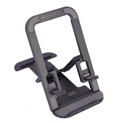 ZEBRONICS MS80 Mobile Holder with Adjustable Height (Black)