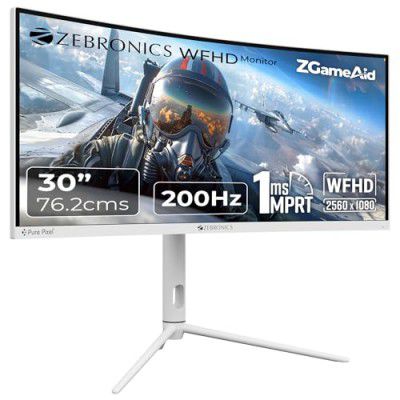 ZEBRONICS N30A 30" 1500R Curved Ultrawide Gaming Monitor