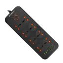 ZEBRONICS PS8360U Power Strip with 8 Universal Sockets, 2500W Max., 6 USB Ports, USB Output 2.4A Max,3 Meter Copper Cable, Overload Protection, Surge Protection, Durable ABS Body...