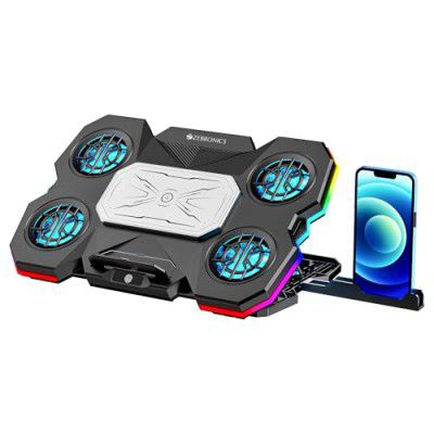 ZEBRONICS NTC2000, Laptop Cooling Pad, 5 Fans + Electro Thermal Cooler