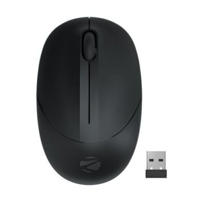 ZEBRONICS Panther 2.4GHz Wireless Mouse, 1600 DPI, Silent Operation | Laptop | Computer (Black)