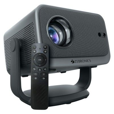 ZEBRONICS PIXAPLAY 67, Smart LED Projector, 8000 Lumens, 4K Support