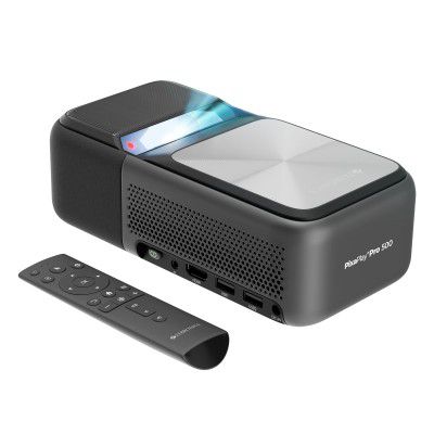 ZEBRONICS PIXAPLAY PRO 500, Ultra Short Throw, Smart Projector, 12500 Lumens, 90 Inch Screen Size, Electronic Focus, Android, Air Mouse, Built-in Speaker, Bluetooth, HDMI, WiFi, 1080p, Miracast