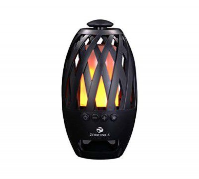 Zebronics Portable Bluetooth Speaker with LED Light Flame, Micro SD Card and Volume Control - (ZEB-ATOM)