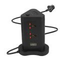 ZEBRONICS Power Block 385, Tower Extension Board, 2500 Watts, 10 Amps, 1x Type C Port, 8X Universal Socket, 2X USB Port, LED Indicator, Digital Counter, On/Off Switch, 5 Meter...