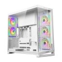 Zebronics Premium Gaming Case, Full-Tower, EATX, ATX, 5 ARGB Fans, Upto 480mm AIO Support, Type-C, USB 3.0, Vertical GPU, Dual Chamber, Magnetic Dust Filter (Shadowcore, White)...