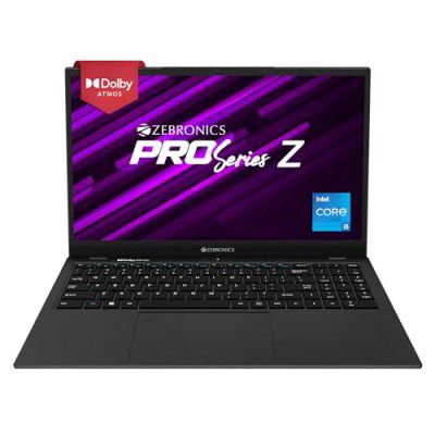 ZEBRONICS PRO Series Z NBC 4S, Intel Core 12th Gen i5 Processor 8GB RAM & 512GB SSD Laptop, 15.6 Inch