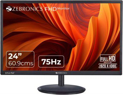 [ZEBRONICS Pure Pixel (24") Full HD LED Backlit VA Panel Slim Design Monitor (ZEB-PA124)