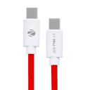 ZEBRONICS TT65 Type C charging cable, PD 65W max, 1 meter length, Data transfer, 15000+ bends tested(Red+White)...