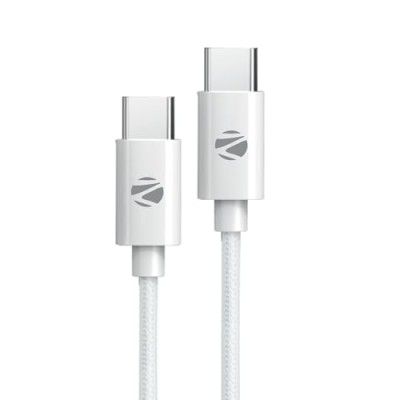 ZEBRONICS Type C to Type C Cable, 60W PD Fast Charging, 1 Meter (ZEB-TT60+)