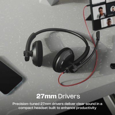 ZEBRONICS VCX101 Wired Headphone (Black, On the Ear)