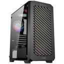 ZEBRONICS VOXEL Mid-Tower Premium Gaming Cabinet, ATX, ARGB Rear Fan, LED Control Switch, Tempered Glass Panel, USB 3.0, 360mm Front or 240mm Top AIO Cooler Support with Top & Bottom Dust Filter...