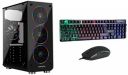 Zebronics Zeb-Cronus Premium Gaming Cabinet with Mirror Finish Tempered Glass & Zeb-War Gaming Keyboard and Mouse Combo (Gold Plated USB, Braided Cable)...