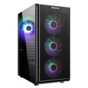 ZEBRONICS Zeb-Hades Computer case/Gaming Chassis with 120mm RGB LED Fans, Perforated Front Panel, USB 3.0, Tempered Glass Side Panel, ATX/mATX Motherboard Support and Heavy Duty Structure...