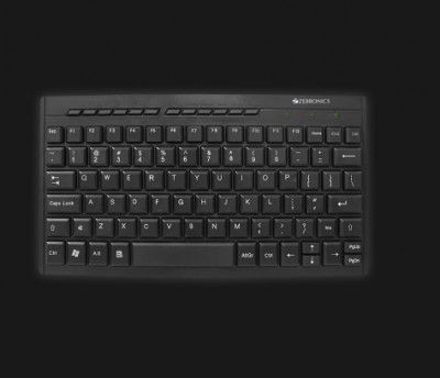 Zebronics ZEB-K04 Wired Keyboard with Dedicated Multimedia Keys (Laser Printed Keycaps, Black)