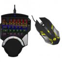 ZEBRONICS Zeb-Max Atom One-Handed RGB Gaming Mechanical USB Keyboard, 37 Keys with 5 Macro Keys, Wrist P...