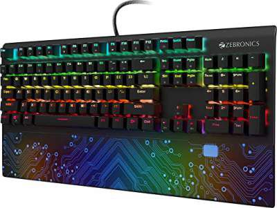 Zebronics Zeb-MAX Chroma Premium Mechanical Gaming Keyboard with 104 Tactile Switch Keys