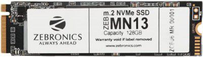 ZEBRONICS ZEB-MN13 128GB M.2 NVMe Solid State Drive (SSD), with 1622MB/s Read Speed